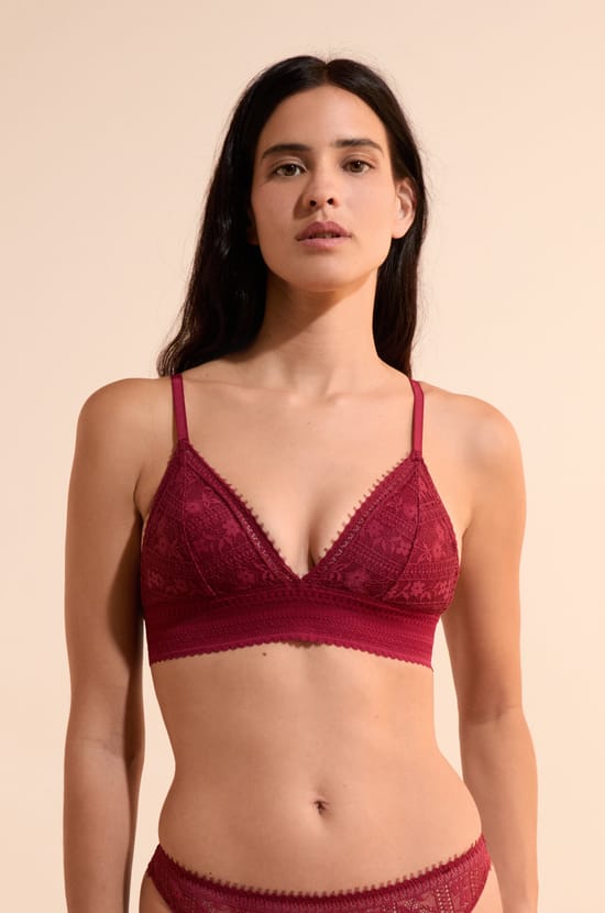 Soutien-gorge N.8 - Le triangle sans armatures en dentelle;${refinementColor}