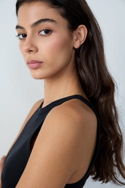 Débardeur côtelé en coton;${refinementColor}