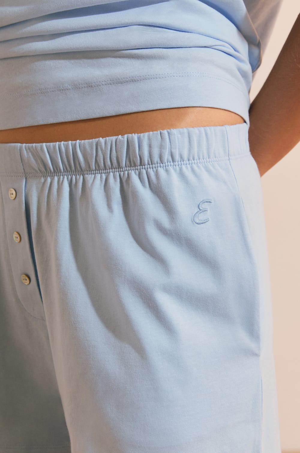 Boyfriend Cotton Pyjama Shorts;${refinementColor}