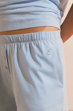 Boyfriend Cotton Pyjama Shorts;${refinementColor}