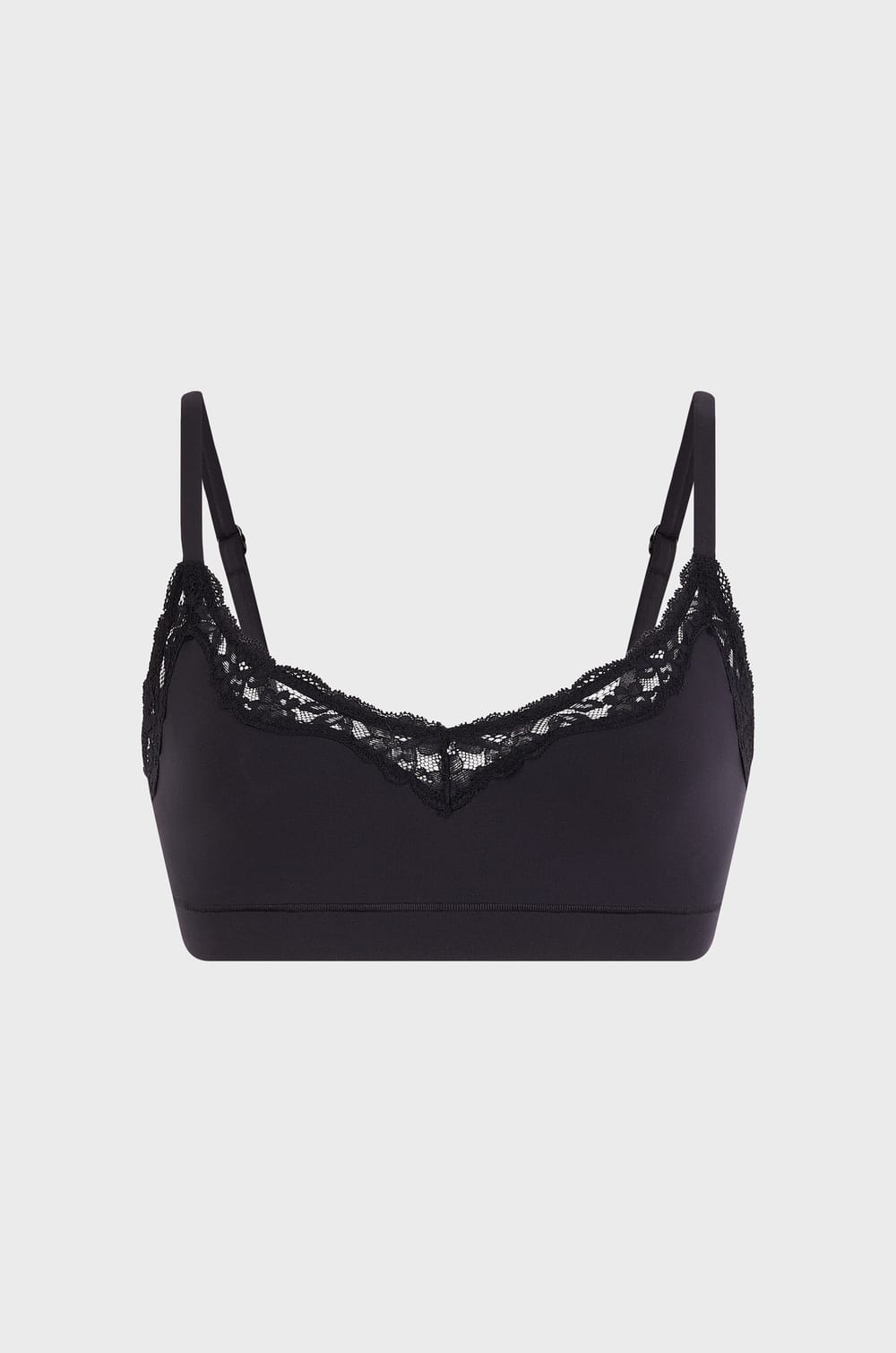 Bralette in Microfiber and Lace;${refinementColor}