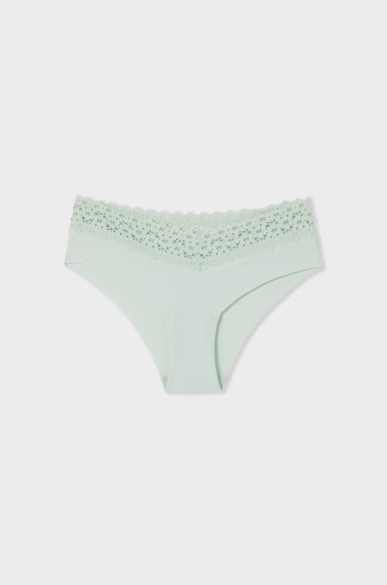 V-Shape Hipster aus Mikrofaser und Spitze;${refinementColor}