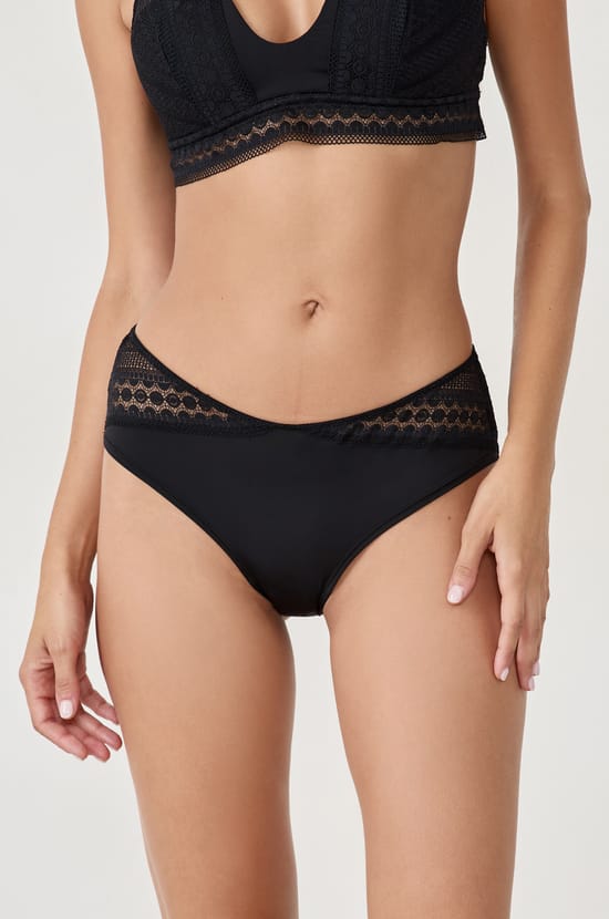 Braga culotte con detalles de encaje;${refinementColor}