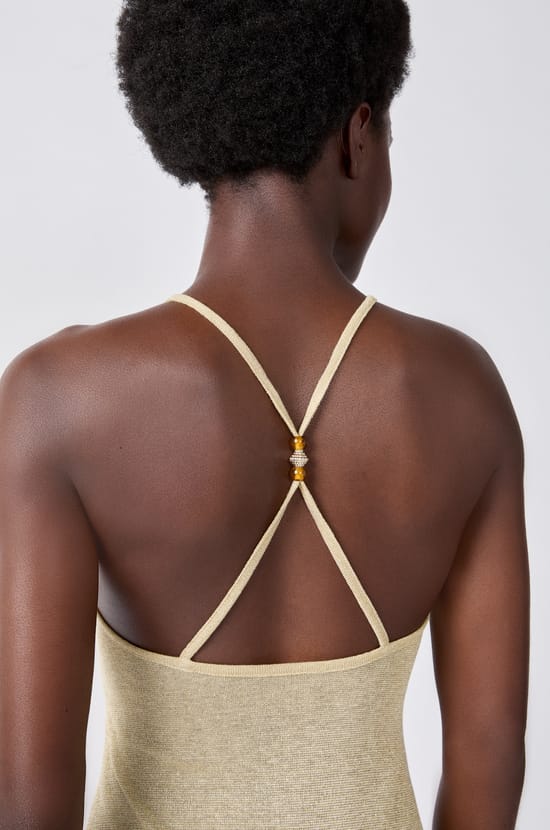 Langes Strandkleid mit Pailletten;${refinementColor}