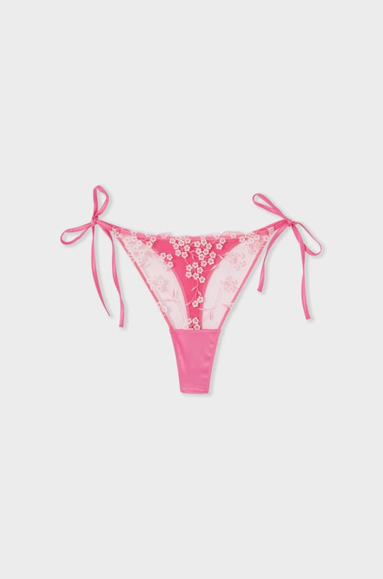 Embroidered Thong;${refinementColor}