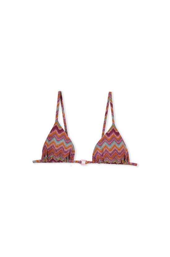 Multi-Position Triangle Bikini Top Sequined Print;${refinementColor}