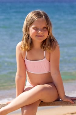 Two-Piece Gingham Swimsuit for Children;${refinementColor}