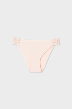 Microfibre and lace briefs;${refinementColor}