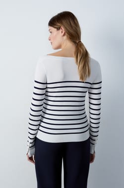 Pull marinière col bateau;${refinementColor}
