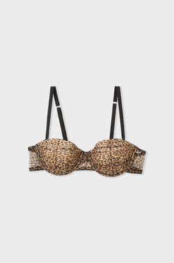 Sujetador balconnet con copas finas de tul;${refinementColor}