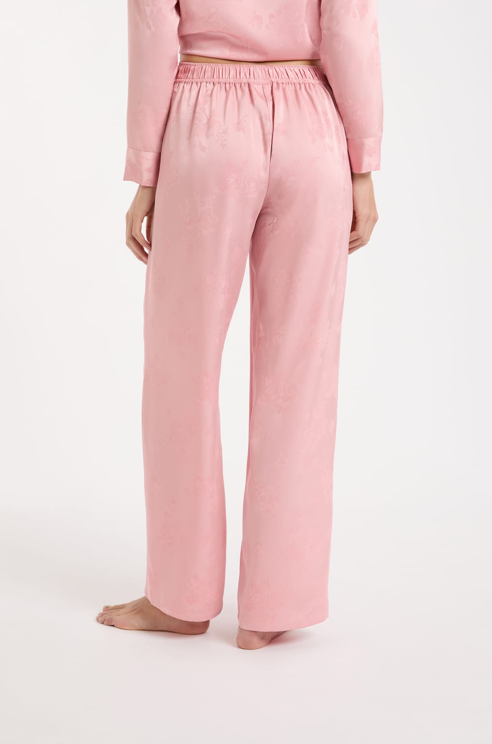 Pantalon de pyjama satin&eacute;;${refinementColor}