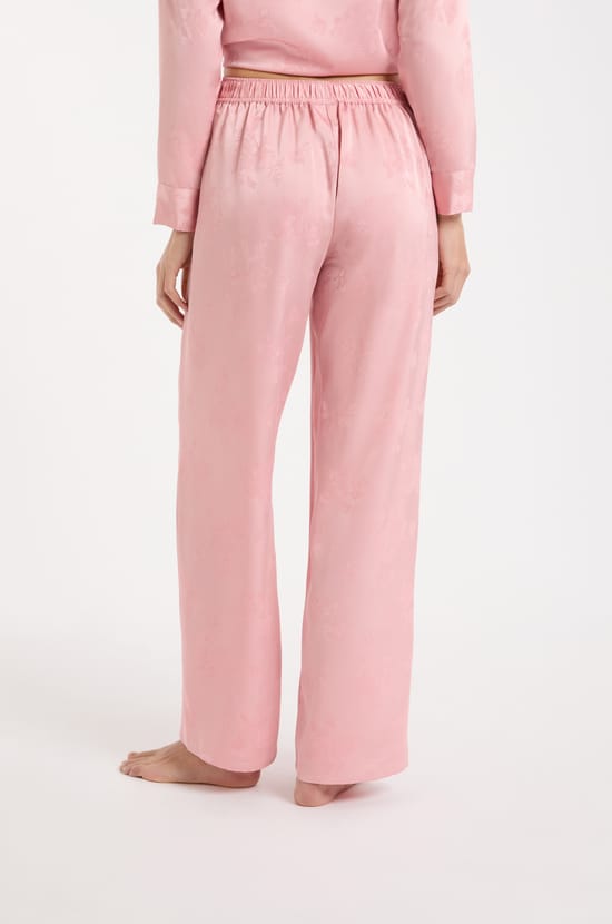 Pantalon de pyjama satin&eacute;;${refinementColor}