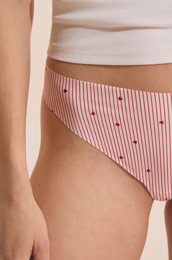 Tanga with Lace Trim in Microfiber;${refinementColor}