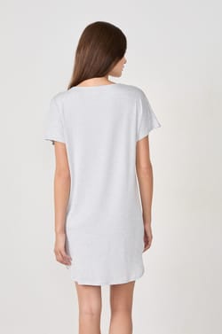 Modal Nightshirt With Lace Neckline;${refinementColor}