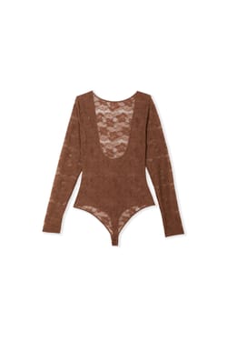 Body manches longues en dentelle ;${refinementColor}