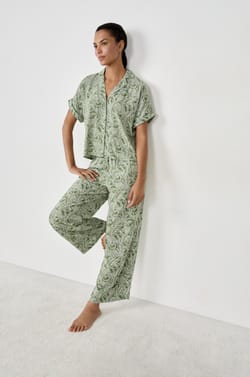 Printed Pajama Pants;${refinementColor}