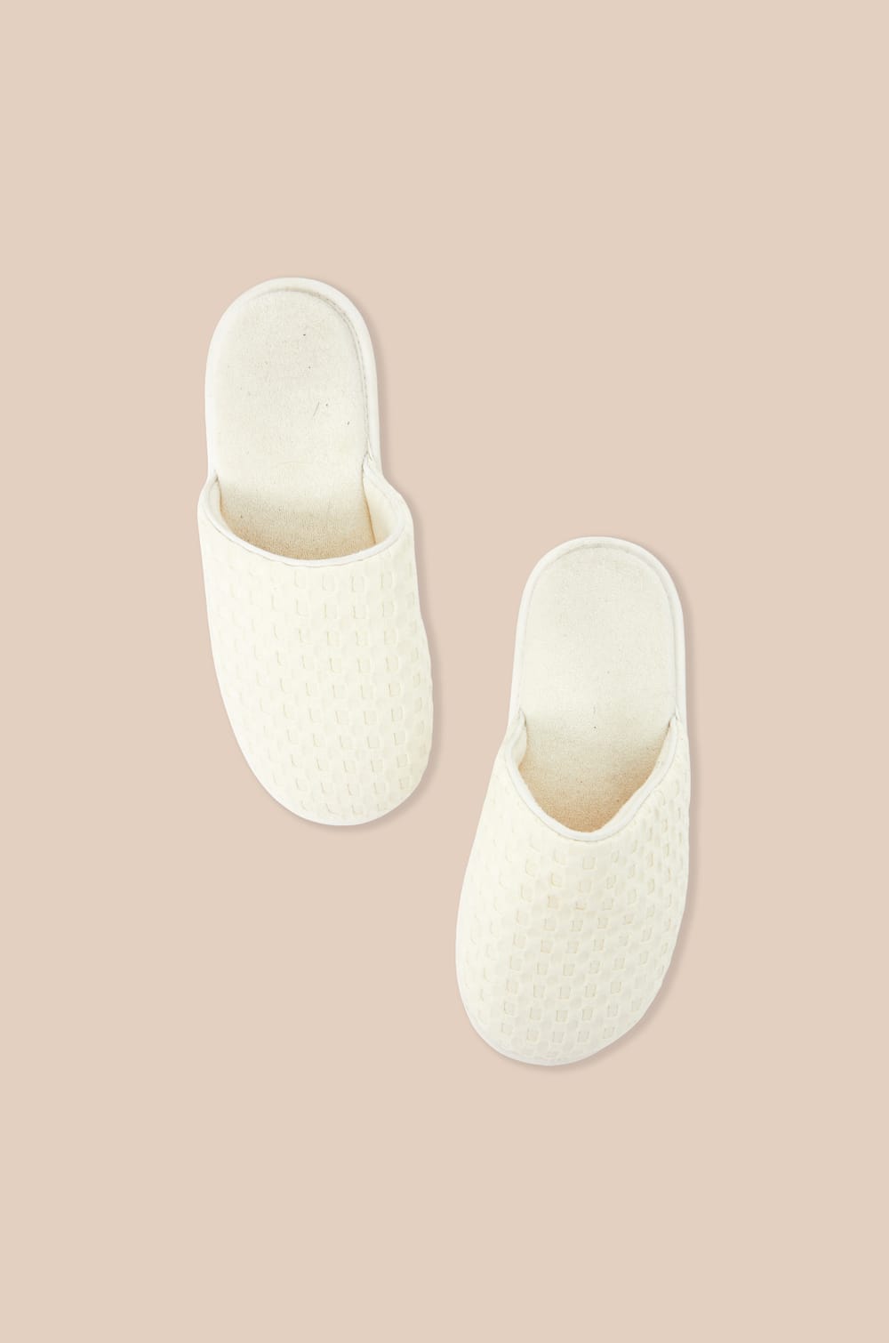 Honeycomb Cotton Mule Slippers;${refinementColor}