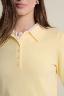 Short-sleeved Polo Neck Sweater;${refinementColor}