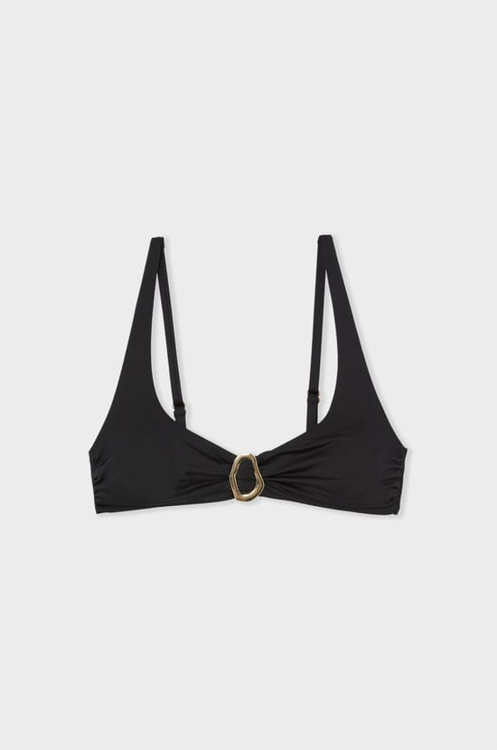 Haut de maillot de bain triangle avec d&eacute;tail bijou;${refinementColor}