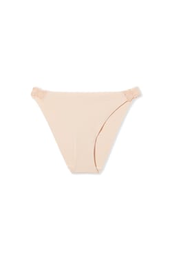 Braga de microfibra con detalles de encaje en los laterales;${refinementColor}
