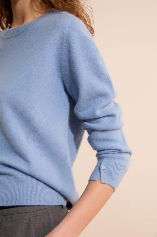 Pull col rond 100% cachemire;${refinementColor}