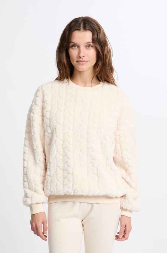 Sweatshirt effet polaire;${refinementColor}