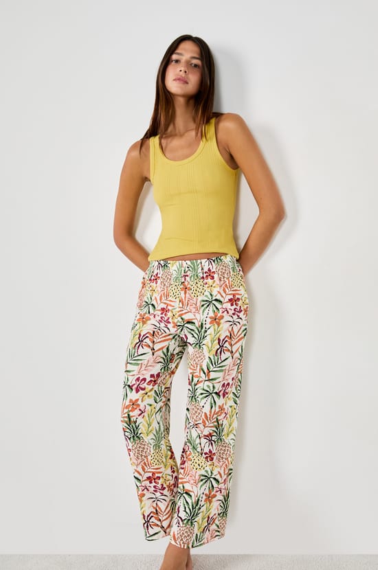 Pantalon de pyjama à imprimés;${refinementColor}