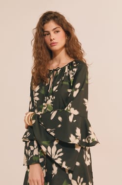 Robe courte &agrave; motif floral;${refinementColor}