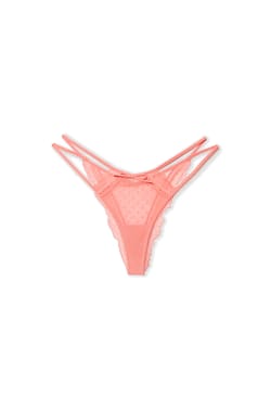 Tanga en tulle et dentelle;${refinementColor}