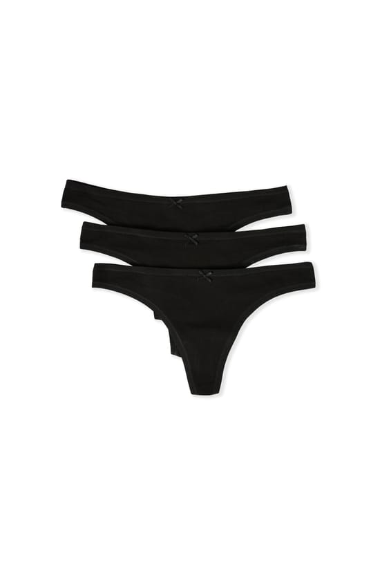 Lot de 3 strings en coton;${refinementColor}
