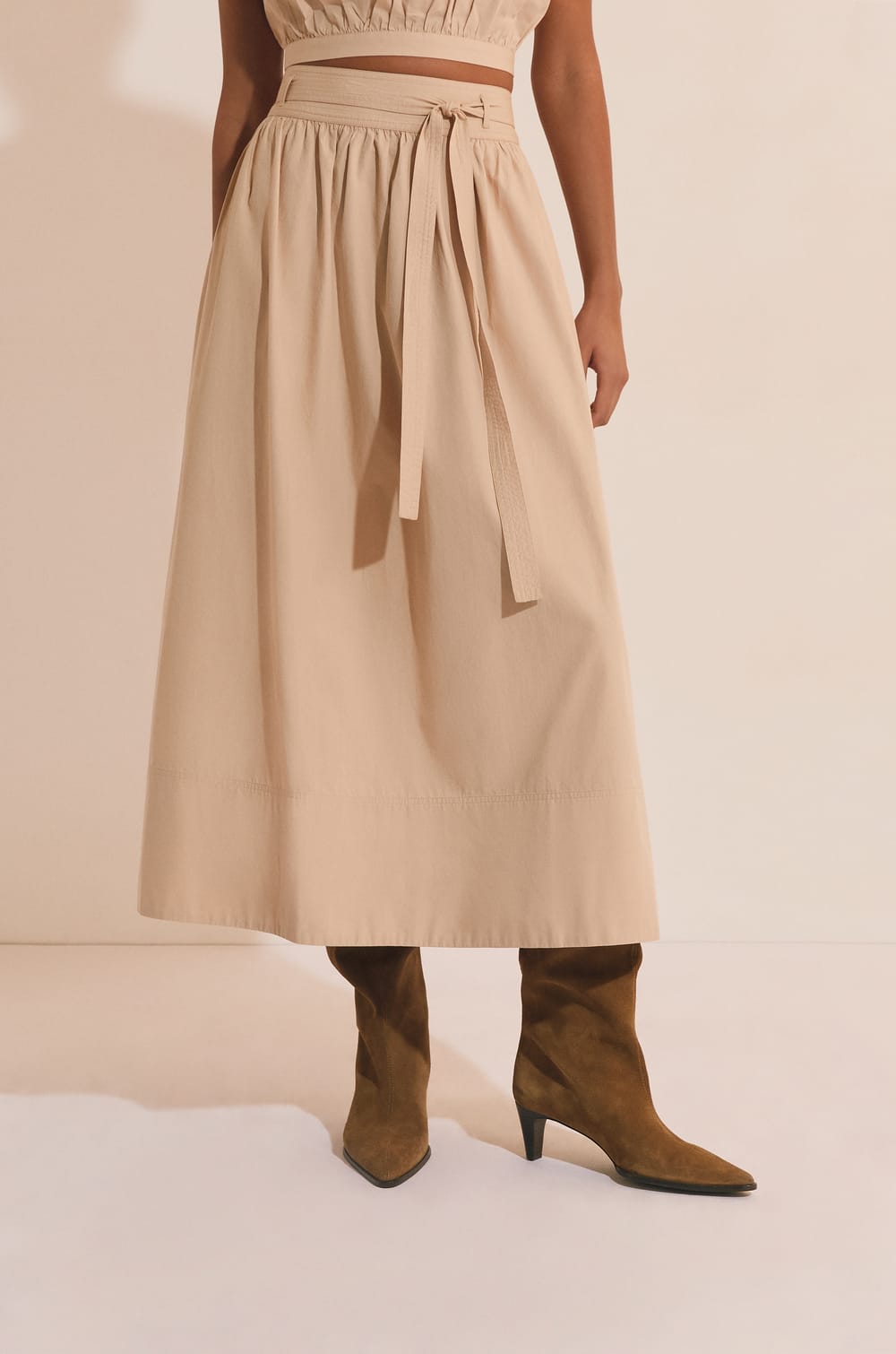 Jupe longue en coton;${refinementColor}