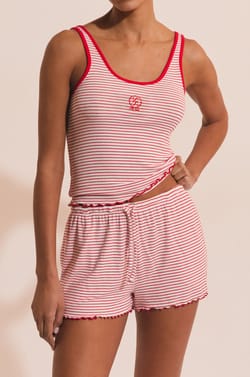 Short de pyjama &agrave; rayures;${refinementColor}