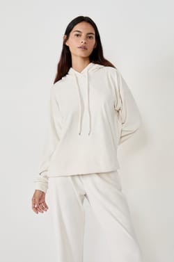Sweatshirt à capuche effet velours;${refinementColor}