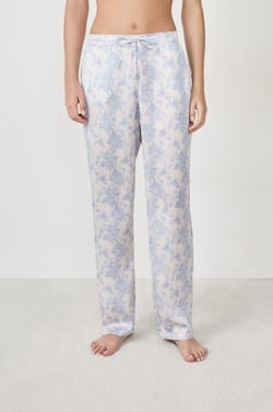 Satinierte Pyjama Hose;${refinementColor}