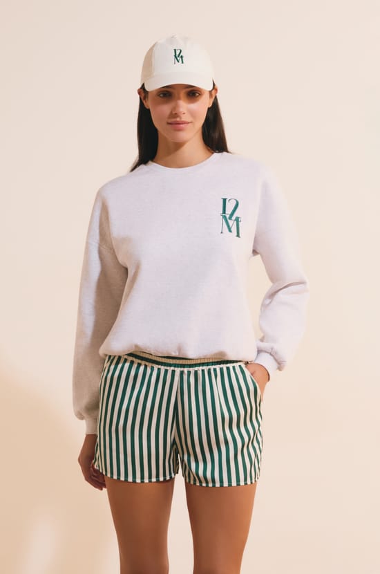 Baumwoll-Sweatshirt mit Message;${refinementColor}