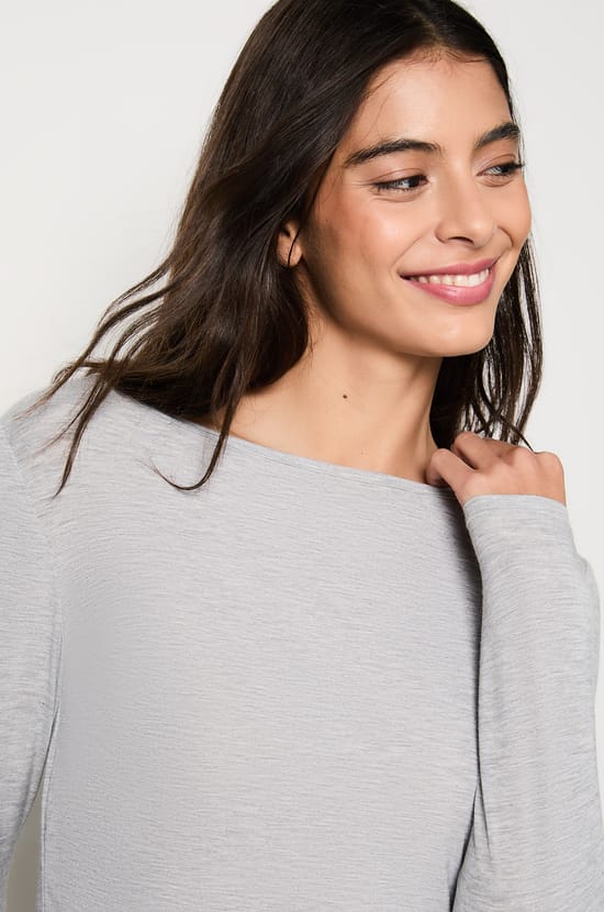 T-shirt en maille thermique manches longues;${refinementColor}