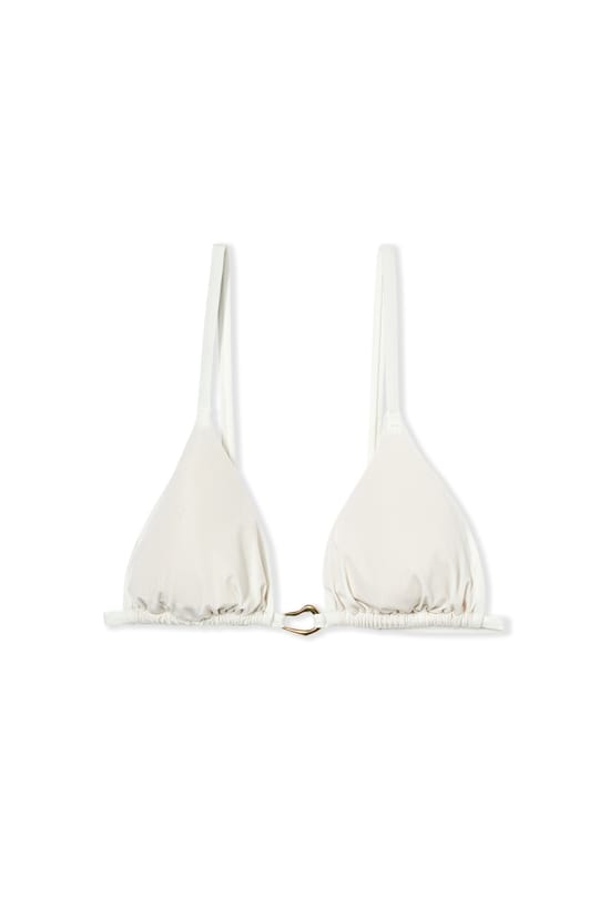 Haut de maillot de bain triangle multi positions avec d&eacute;tail bijou;${refinementColor}