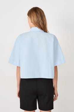 Chemise manches courtes en coton;${refinementColor}