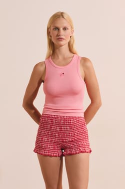 D&eacute;bardeur de pyjama en coton avec motif tr&egrave;fle;${refinementColor}