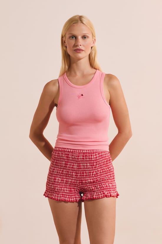 D&eacute;bardeur de pyjama en coton avec motif tr&egrave;fle;${refinementColor}