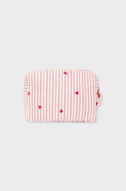 Neceser estampado con motivos de corazones y algod&oacute;n;${refinementColor}