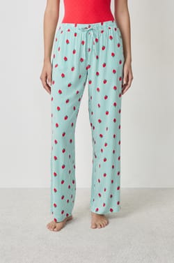 Printed Pajama Pants;${refinementColor}