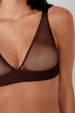 BH ohne Bügel Triangel-BH aus Mesh;${refinementColor}