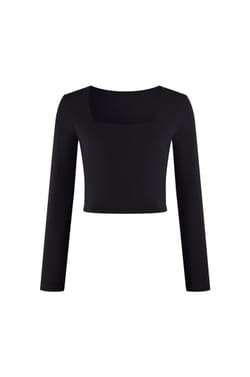 Top &agrave; encolure carr&eacute;e en microfibre;${refinementColor}