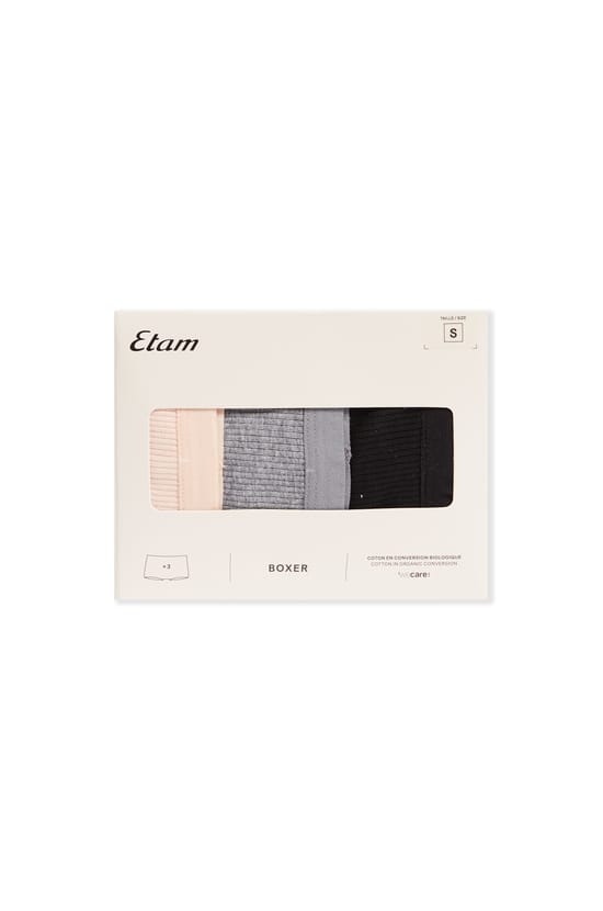 Pack of 3 Cotton Boyshorts;${refinementColor}