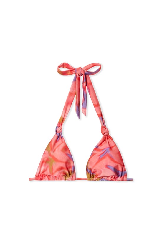Haut de maillot de bain triangle fleuri;${refinementColor}