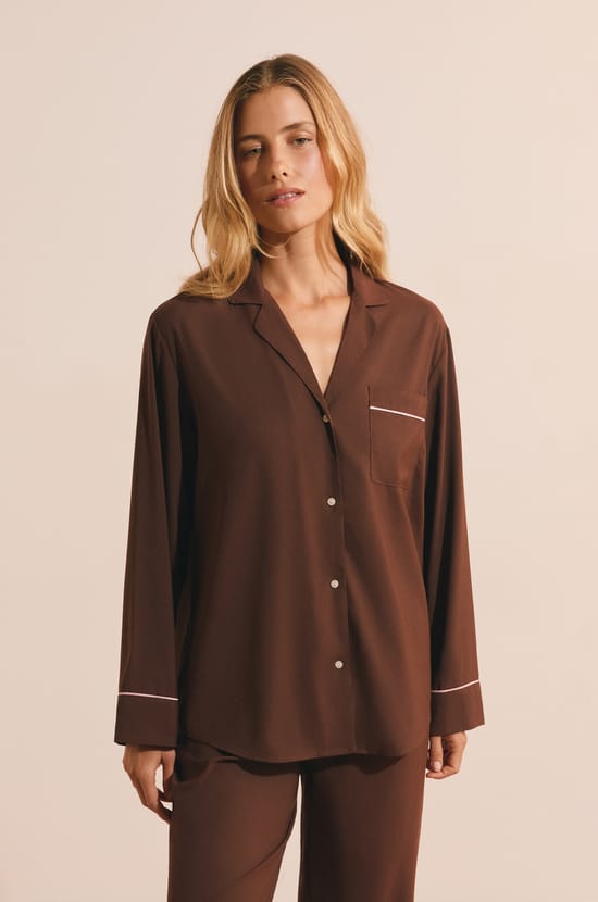 Chemise de pyjama manches longues;${refinementColor}