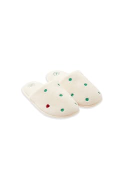 Chaussons mules &agrave; pois;${refinementColor}