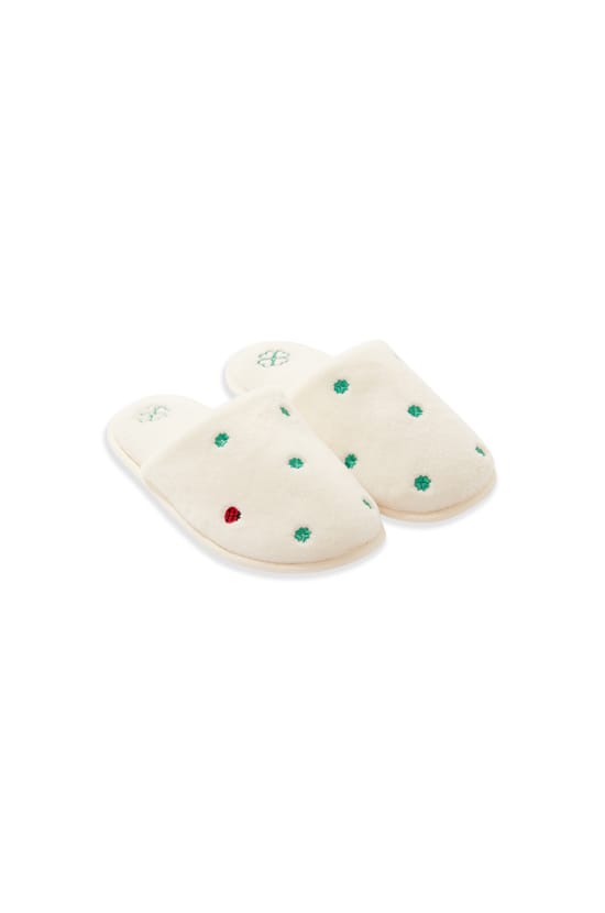 Chaussons mules &agrave; pois;${refinementColor}