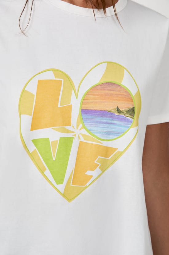 T-shirt manches courtes en coton Love;${refinementColor}